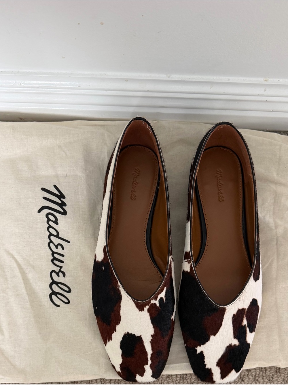 Madewell Mylie Ballet Flats in Brown, Black & White - Picture 2 of 6